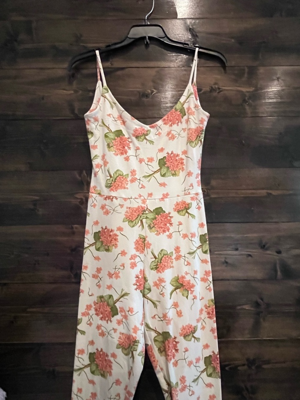 Betsey Johnson Vintage Jumpsuit/Romper Hydrangea Print - Picture 2 of 12